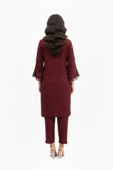 Maroon Georgette Set